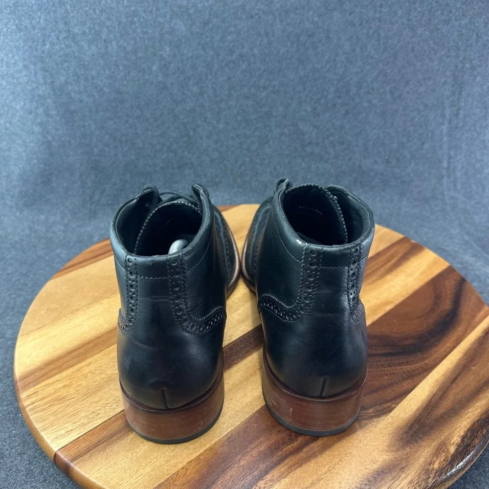 Cole Haan Liam Chukka II Wingtip Black Leather Ankle Boots C11052 Mens 11.5 Shoe